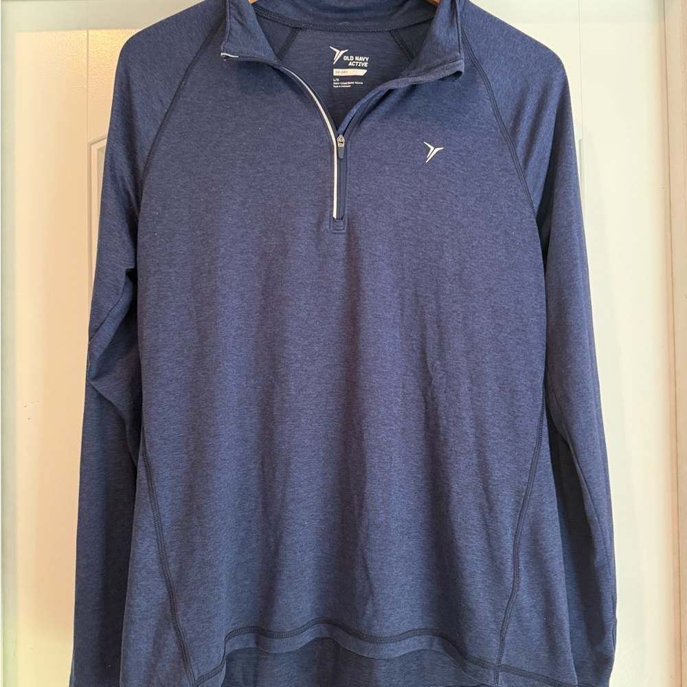 Old Navy Active Black Heather Quarter-Zip Pullover